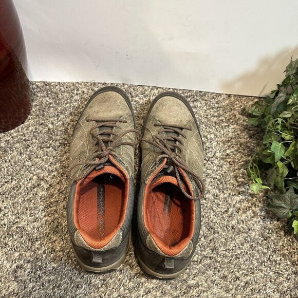 Ecco Men's Athletic Shoes in Brown and Orange - Picture 7 of 9
